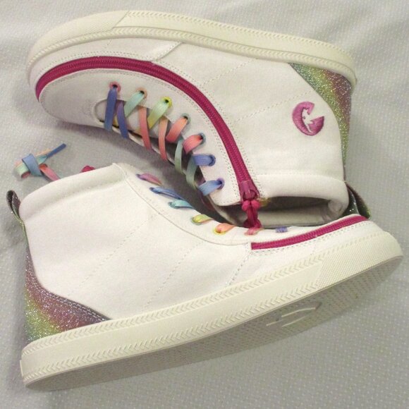 🎈 $20 Today - BILLY WHITE RAINBOW SNEAKERS BIG GIRLS SZ 5 – NWT 🎈 - Picture 10 of 11